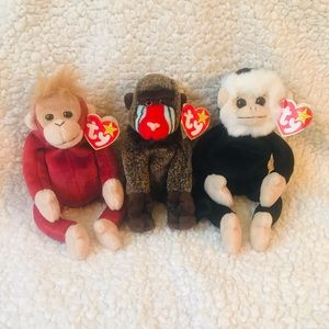 TY BEANIE BABIES: SCHWEETHEART, CHEEKS, and MOOCH